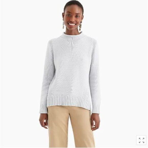 New J. Crew Women's 1988 Rollneck Sweater  baby pink M - Picture 1 of 4